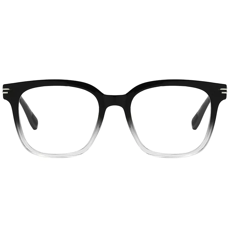 TR90 Transparent Square Striped Rivet Fashion Optical Frame
